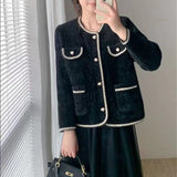 Women Knitwear Autumn Winter Retro Knitted Cardigan