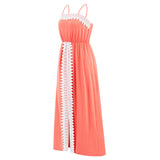 Women Date Dress Lace Slit off-the-Shoulder Tube Top A- line Dress