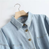 Women Jacket Denim Shirt Women's Spring and Autumn Retro Coat