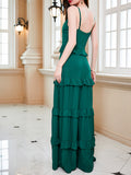 Corset Dress Sling Green Dress