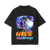Anime T-shirt short-sleeved summer washed old cotton top loose