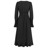 Women Date Dress V-neck Dress Formal Dress