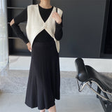 Women Knitted Skirt Autumn and Winter Long Skirt