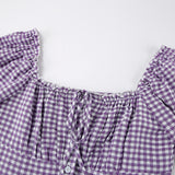 Women Dress Plaid Dress Spring/Summer A- line Skirt