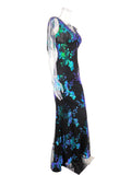 Women Evening Gown Sexy Retro Backless Sequins Dress