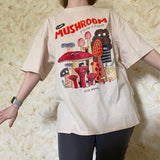 Mushroom Cute Women's T Shirt Summer Vintage 80s 90s Cotton