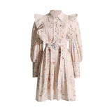 Women Dresses Floral Pleated Dress Skirt (Qymy0409)