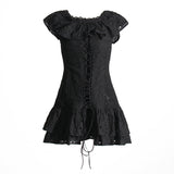 Women Dresses Summer Hollow out Skirt Dress (Qymy0409)