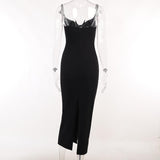 Women Dresses Black Dress Long Dress Black Camisole Dress