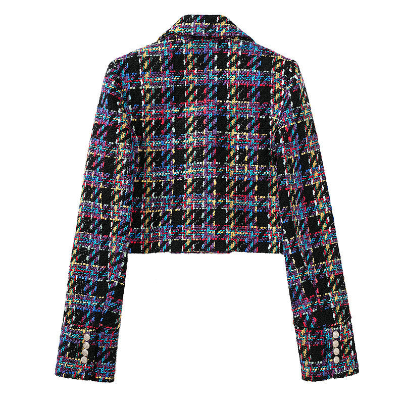 Women Suits Spring and Autumn Classic Style Texture Short Suit Coat