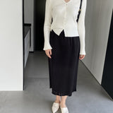 Women Knitted Skirt Autumn and Winter Knitting Skirt Straight Skirt