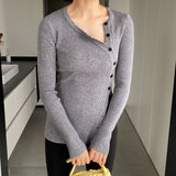Women Cardigan Sweater V-neck Long Sleeve Cardigan Top 8t8318