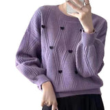 Women Knitwear Autumn and Winter round Neck Knitwear Sweater