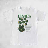 Retro Style Limes Graphic Tees Oversized Vintage Aesthetic