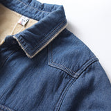 Women Jacket Fall and Winter Lapels Loose Long Sleeve Denim Shirt