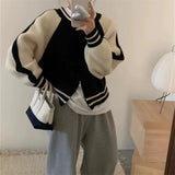 Women Knitwear Autumn and Winter Zipper Sweater Loose Knitted Cardigan