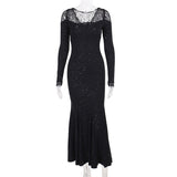 Women Dresses off-Shoulder Dress Autumn Winter Long Dress (Csm202403)