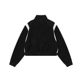 Women Jacket Autumn and Winter Loose Stand Collar Long Sleeve Casual Zipper Jacket