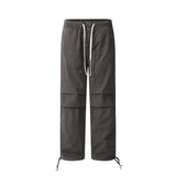 Men Sweatpants Casual Trousers Men's Loose Cargo Pleated Straight-Leg Pants