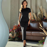 Women Dresses Winter Crew Neck Slim Back Lace-up Long Sleeve Dress