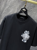Chh Chrome Hearts T Shirts Summer three-dimensional Sanskrit embroidered alphabet casual short-sleeved T-shirt
