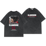 SLAM DUNK T-shirt anime old washed cotton short-sleeved top