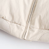 Unisex Winter Cotton Coat Embroidered Logo Baseball Collar Cotton Coat Loose Cotton Coat