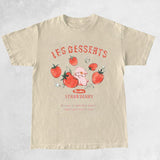 Les Dessert Summer New Cartoon Strawberry T-shirts