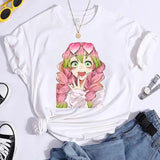 2024New Kanroji Mitsuri Graphic Print T Shirt Women Summer