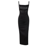 Women Dresses Autumn Sexy Backless Slim Fit Split Dress