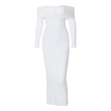 Women Dresse Evening Dress Sexy Slim Fit Long Dress Hip Skirt