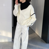 Women Winter Knitted Sweater Autumn Sweater Long Sleeve Zipper Sweater R8922