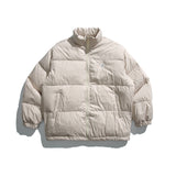 Unisex Winter Cotton Coat Three-Dimensional Pocket Hooded down Jacket