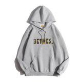 Unisex Winter Cotton Coat Winter Letters Embroidered Hoodie Vintage Loose Pullover Top