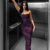 Women Dresses Slim Fit Dress Suspender Dress (Bla0420)
