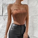 Women Party Tops Navel-Exposed Backless Underwaist