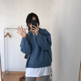 Women Knitted Cardigan Zipper Hooded Sweatshirt Casual Sweater Women's Loose Sweater Coat
