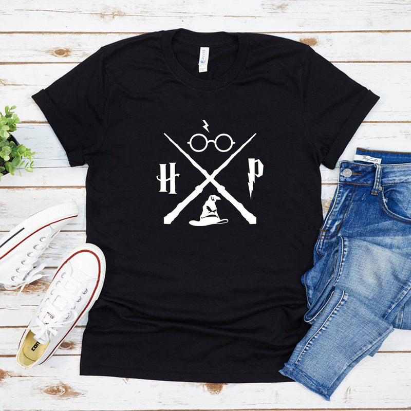 Wizard Hat Shirt Wizard Wand T Shirt HP Shirt Gift Short