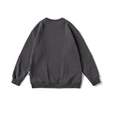 Unisex Winter Cotton Coat round Neck Sweater Retro Long Sleeve Velvet Hoodie