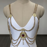 Women Evening Dress Bandage Dress Evening Dress Chain Vintage Gown