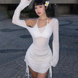 Women Dresse Long Sleeve Sexy Dress