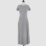 Women Dresses Short Sleeve round Neck Dress Long Dress