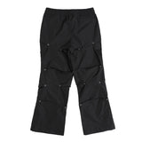 Men Sweatpants Multi-Level Pleats Loose Casual Trousers