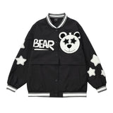 Women Jacket Detachable Cropped Jacket Embroidered Baseball Uniform