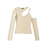 Women Sweater Knitwear Autumn Sexy Halter Shoulder-Baring Sweater