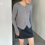 Women Cardigan Sweater Spring Sweater Cardigan Long Sleeve Button Sweater Q720