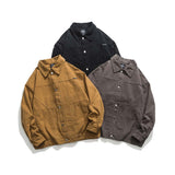 Unisex Shirts Autumn Arc Splicing Coat