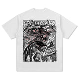 Mens Vintage Rock Band T-Shirt NIRVANA METALLICA Printed Short Sleeve T-Shirt Summer Top