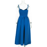 Women Dresses Summer Slim Fit Suspender Dress Sexy Long Dress