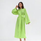 Women Dress Autumn and Winter Leisure Pink Loose Long Dress